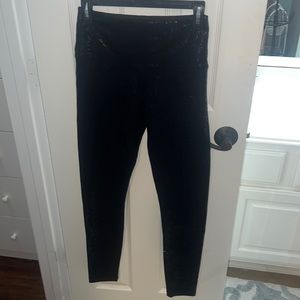 Black printed leggings